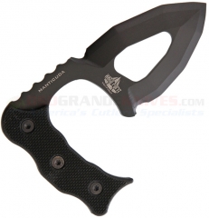 Hardpoint Equipment Manticuda SRT Push Dagger Fixed Blade Knife (3.50 Inch Double-Edge 80CrV2 Black Blade) G10 Handle + Kydex Sheath HPE1084