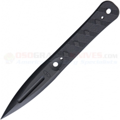 Executive Dagger Non-Detectable Knife Fixed (2.75 Inch Double-Edge Non-Metal G-10 Blade) Black G10 Handle VZEXECB