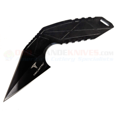 Takumitak Void Dagger Knife Fixed (2.50 Inch Double-Edge Spearpoint Stainless Steel Blade) Black Stainless Handle + 2 FRN Sheathes TKF3S07