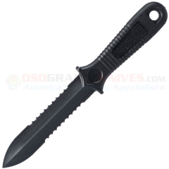 AMG Corp Long Kobe Non Metal Boot Knife Dagger (4.0 Inch Industrial Nylon Serrated Spearpoint Double-Edge Blade) AMG5511
