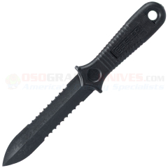AMG Corp Short Kobe Non Metal Boot Knife Dagger (3.25 Inch Industrial Nylon Serrated Spearpoint Double-Edge Blade) AMG5528