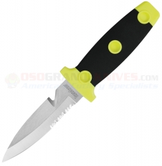 Kershaw 1008 Sea Hunter Diver's Knife (3.75 Inch Satin Combo Blade) Injection Molded Handle + Kydex Sheath