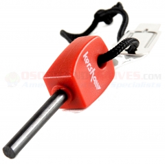 Kershaw Magnesium Fire Starter (Firesteel Shaft) Molded Plastic Handle + Chrome-Plated Steel Striker 1019