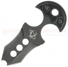 Mantis BK1 Wicked Boot Knife Push Dagger (2.0 Inch Double-Edge Black Blade) Carbon Fiber Handle + Polymer Sheath MANBK1