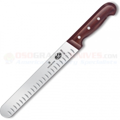 Victorinox Roast Beef Slicer (10 Inch Granton Edge High Carbon Stainless Blade) 1.5 Inch Wide at Rosewood Handle 7.6059.10 (Old Sku 40149)