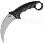 Cold Steel Steel Tiger Karambit Fixed (4.75 Inch Hawkbill AUS-8A Stonewash Plain Blade) Griv-Ex and Kray-Ex Handle + Secure-Ex Sheath 49KST