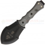 TOPS Knives Tracker Digger Dagger Fixed (4.75 Inch Double-Edge 1095HC Black Plain Blade) Gray Micarta Handle + Nylon Sheath TPTBTDIG