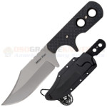 Cold Steel Mini Tac Bowie Neck Knife Fixed (3.625 Inch 8Cr13MoV Bead Blast Plain Blade) Griv-Ex Handle + Secure-Ex Sheath 49HCF