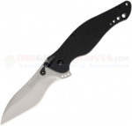 Kershaw Ken Onion Speed Bump Assisted Opening Folding Knife (3.75 Inch Recurve Drop Point Bead Blast Plain Blade) Black G10 Handle 1595
